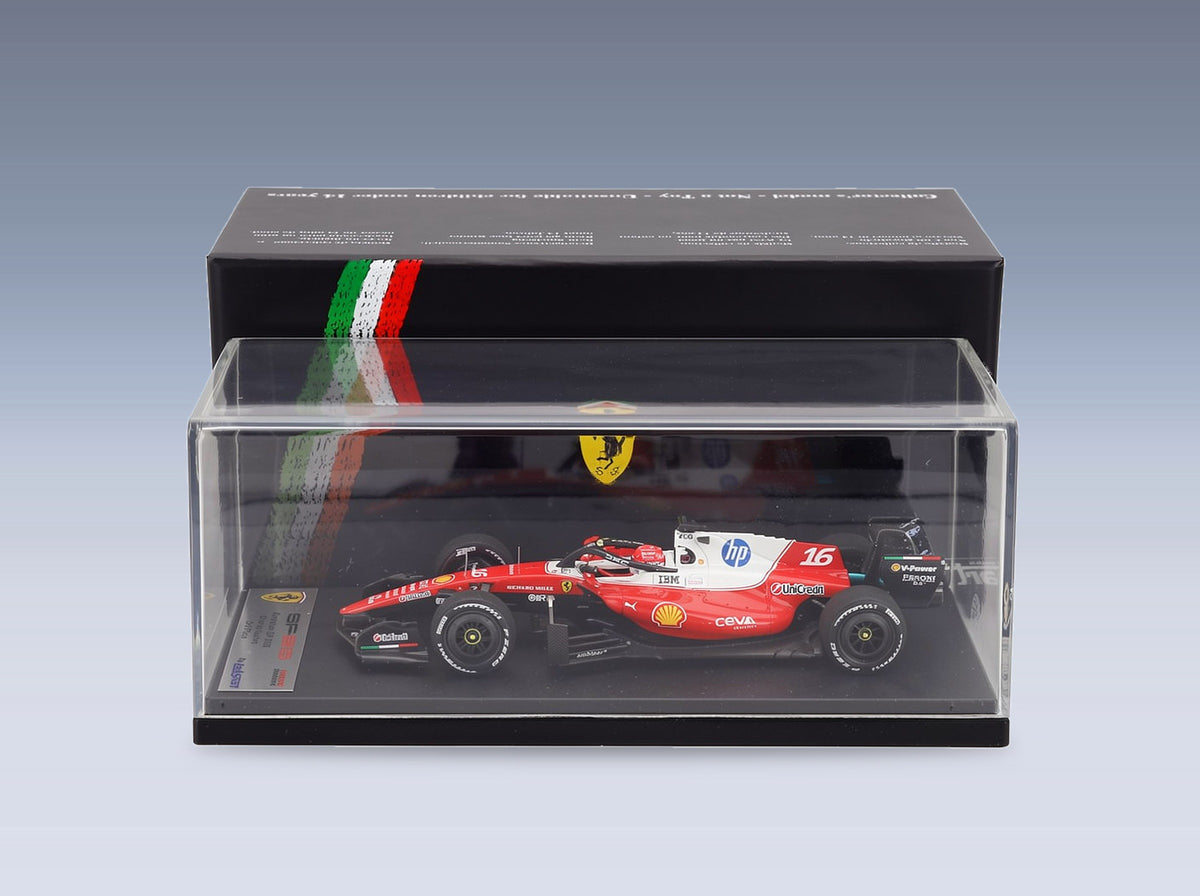 FERRARI - F1  SF-26 TEAM SCUDERIA FERRARI HP SF26 N 16 3rd AUSTRALIAN GP 2026 CHARLES LECLERC - RED WHITE BLACK scale model - side view in display case