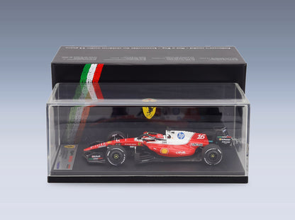 FERRARI - F1  SF-26 TEAM SCUDERIA FERRARI HP SF26 N 16 3rd AUSTRALIAN GP 2026 CHARLES LECLERC - RED WHITE BLACK scale model - side view in display case