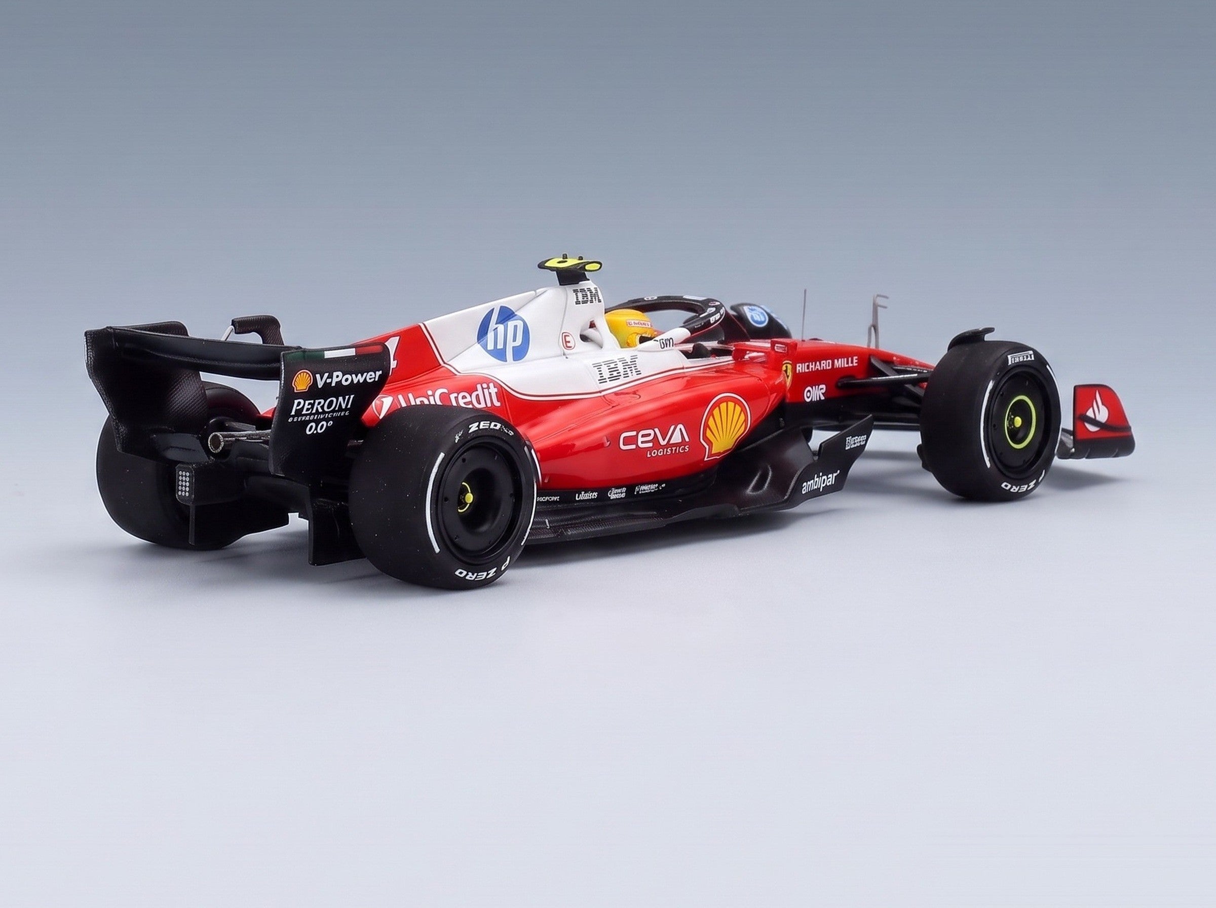 FERRARI - F1  SF-26 TEAM SCUDERIA FERRARI HP SF26 N 44 3rd CHINA GP 2026 LEWIS HAMILTON - RED WHITE BLACK scale model - rear three-quarter view