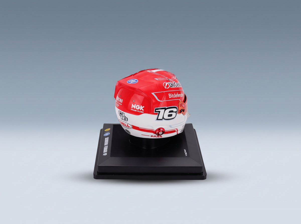 BELL HELMET - CASCO HELMET F1 CHARLES LECLERC TEAM FERRARI HP N 16 SEASON 2026 - RED WHITE scale helmet - side view