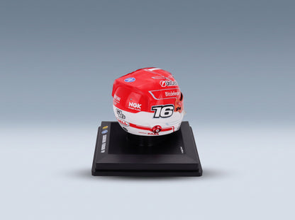 BELL HELMET - CASCO HELMET F1 CHARLES LECLERC TEAM FERRARI HP N 16 SEASON 2026 - RED WHITE scale helmet - side view