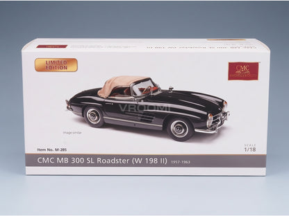Mercedes-Benz 300 SL Roadster W198 1957 Black Brown CMC 1:18 scale model - original packaging
