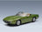 Maserati Ghibli Spider Cabriolet Open 1970 Green Alloy Rims KK Scale 1:18 scale model - front three-quarter view