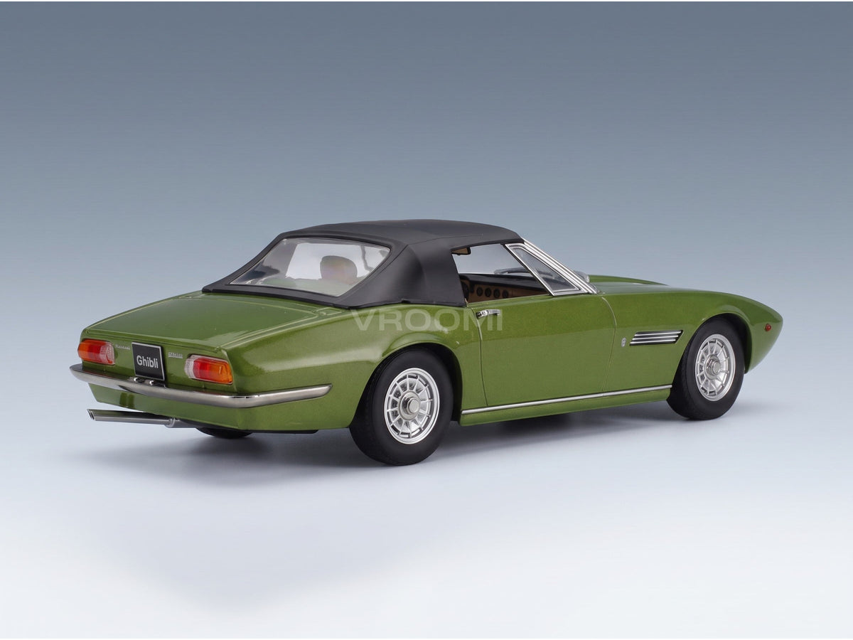 Maserati Ghibli Spider Cabriolet Open 1970 Green Alloy Rims KK Scale 1:18 scale model - rear three-quarter view