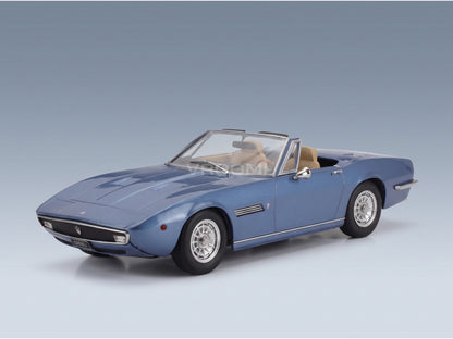 Maserati Ghibli Spider Cabriolet Open Alloy Rims 1970 Light Blue KK Scale 1:18 scale model - front three-quarter view