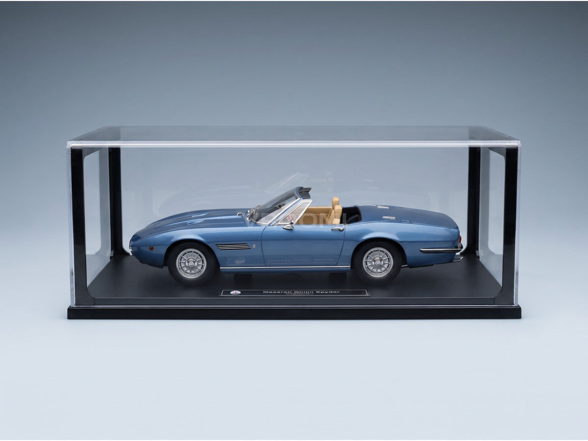 Maserati Ghibli Spider Cabriolet Open Alloy Rims 1970 Light Blue KK Scale 1:18 scale model - original packaging