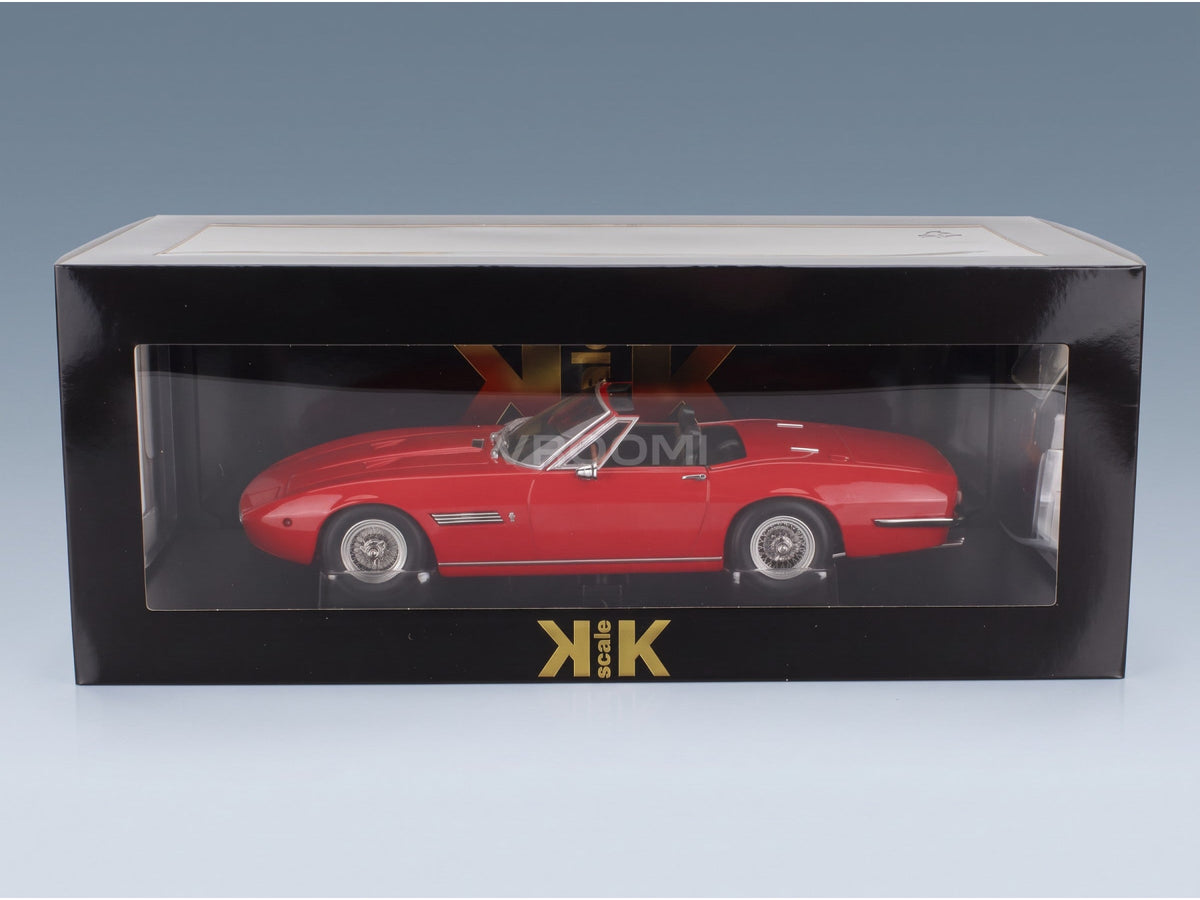 Maserati Ghibli Spider Cabriolet Open Spoked Rims 1970 Red KK Scale 1:18 scale model - original packaging