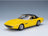 Maserati Ghibli Spider Cabriolet Open Spoked Rims Yellow 1970 KK Scale 1:18 scale model - front three-quarter view