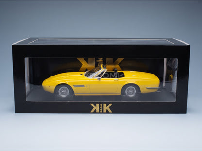 Maserati Ghibli Spider Cabriolet Open Spoked Rims Yellow 1970 KK Scale 1:18 scale model - original packaging