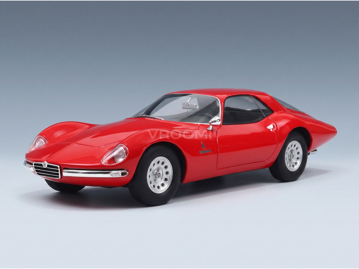 Alfa Romeo Giulia TZ2 Coupé Pininfarina 1965 Rosso Alfa Maxima 1:18 scale model - front three-quarter view