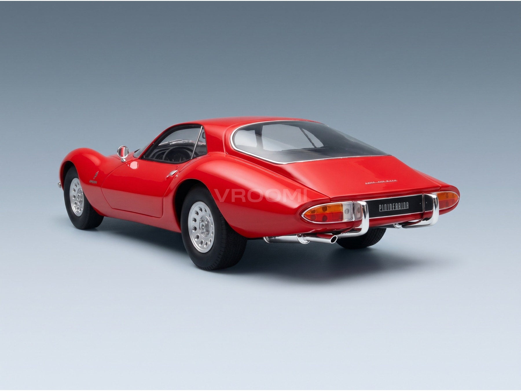 Alfa Romeo Giulia TZ2 Coupé Pininfarina 1965 Rosso Alfa Maxima 1:18 scale model - rear three-quarter view