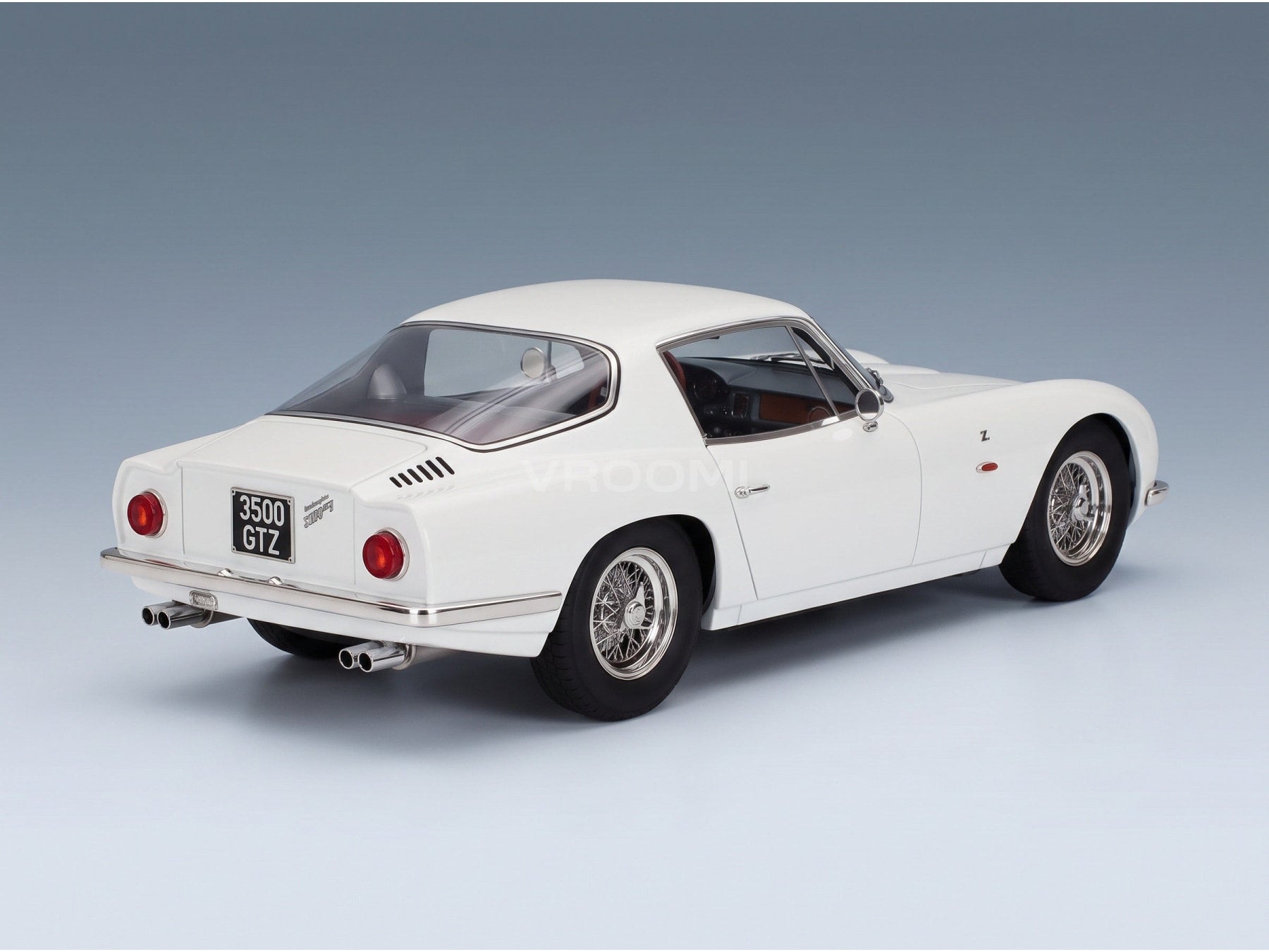 Lamborghini 3500 GT Zagato LHD 1965 White Maxima 1:18 scale model - rear three-quarter view