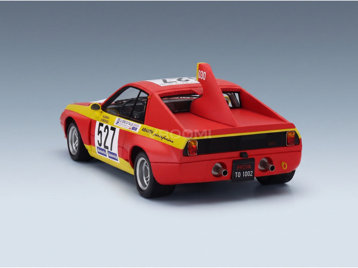 Abarth SE030 Pininfarina No. 527 Giorgio Pianta Christine Beckers 2nd Giro d'Italia 1974 Maxima 1:18 scale model - rear three-quarter view