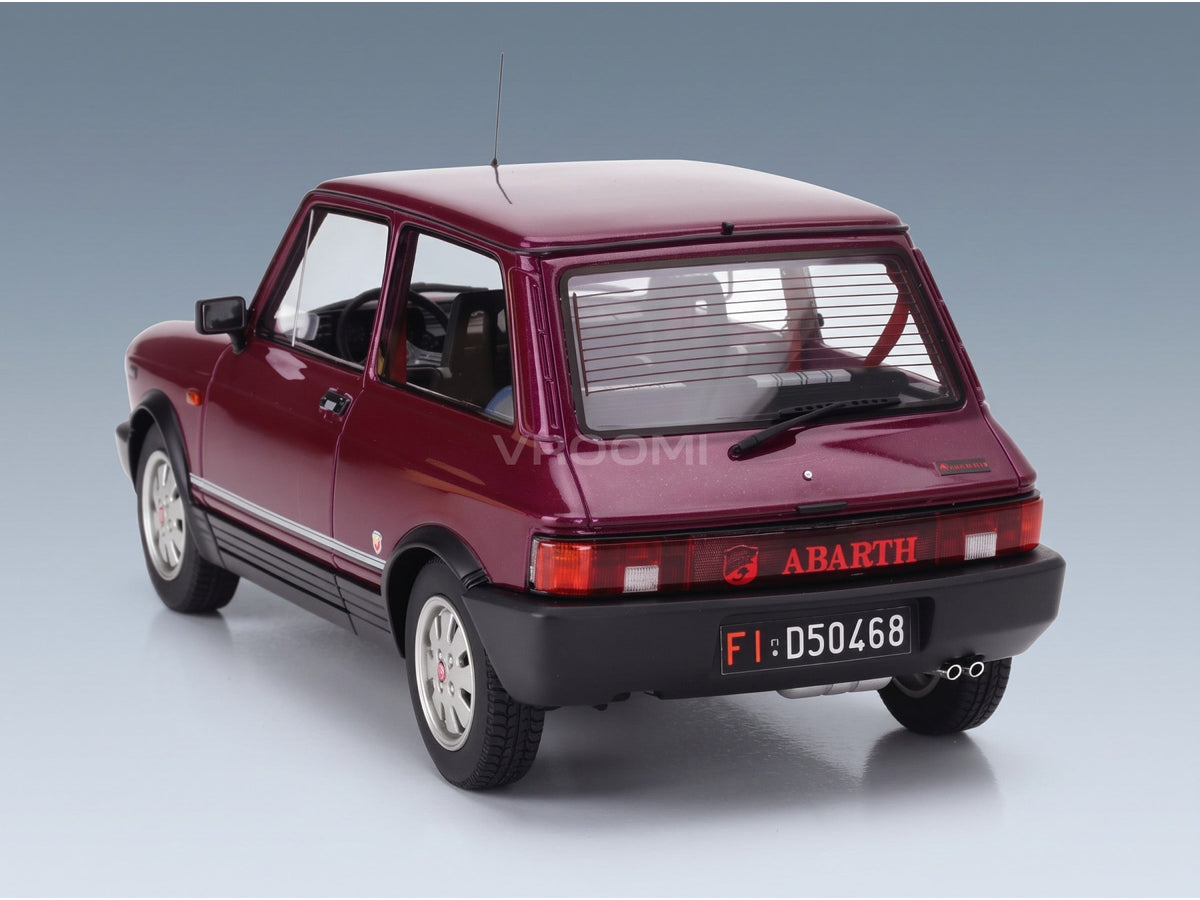 Autobianchi A112 Abarth VII Series 1984 Red Ardenza Metallic Maxima 1:18 scale model - rear three-quarter view