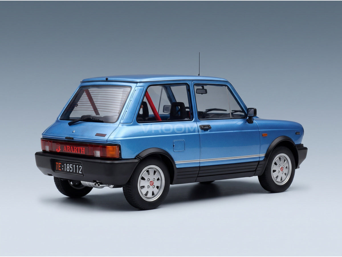 Autobianchi A112 Abarth VII Series 1984 Light Blue Metallic Maxima 1:18 scale model - rear three-quarter view