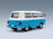 Barkas B1000 Minibus 1956 Blue White MCG 1:18 scale model - rear three-quarter view