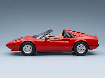 FERRARI - 308 GTS SPIDER OPEN ROOF 1977 - RED scale model - side view