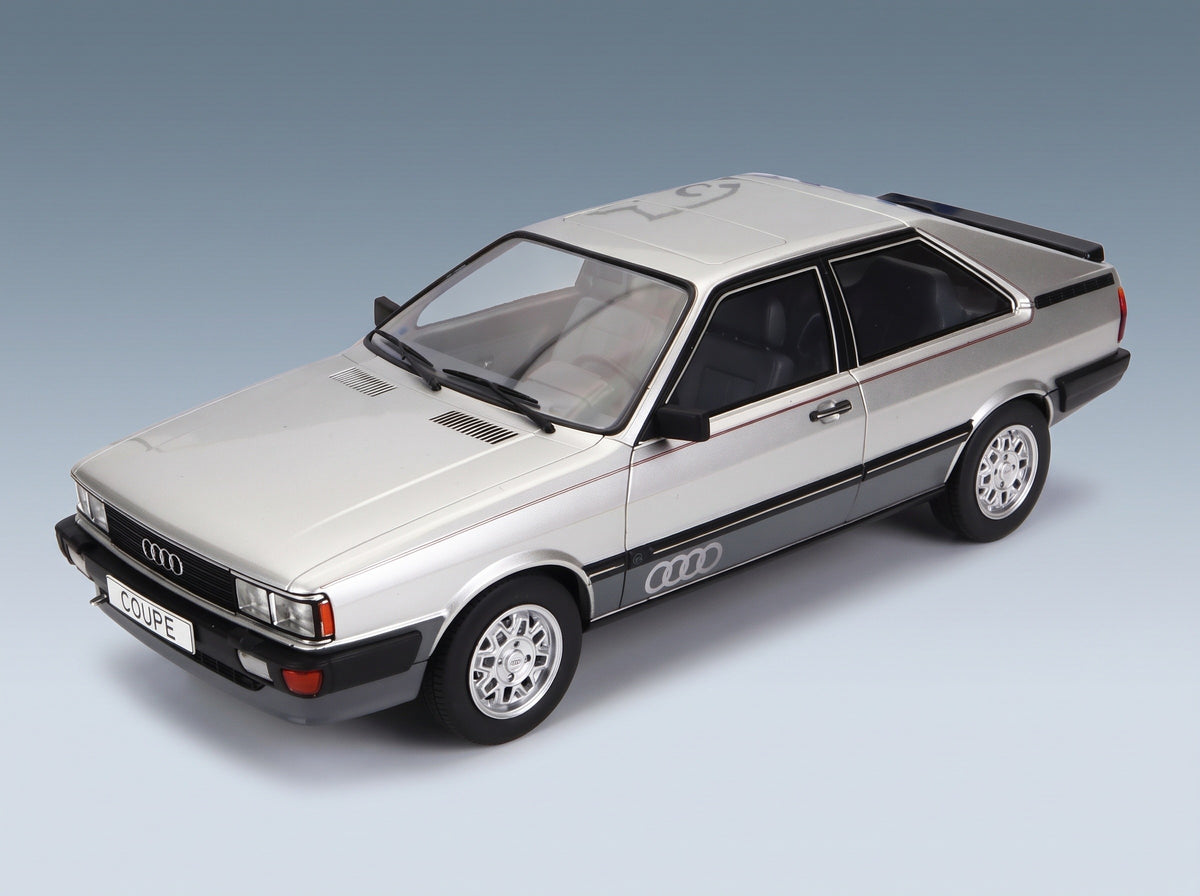 Audi Coupé GT 1983 Silver MCG 1:18 scale model - front three-quarter view