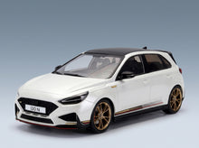 Hyundai i30 Drive-N Limited Edition 2021 White Metallic MCG 1:18 scale model - front three-quarter view