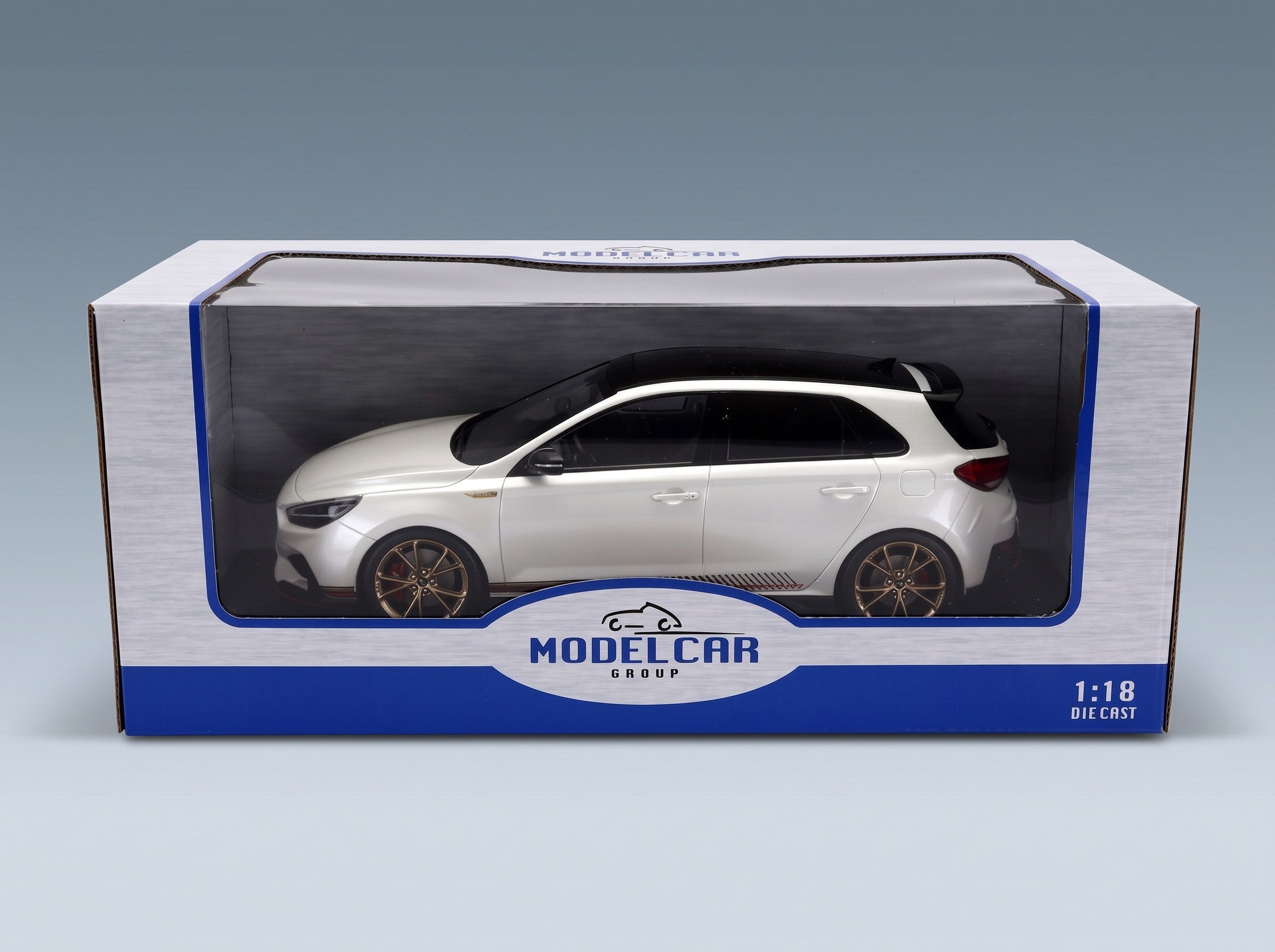 Hyundai i30 Drive-N Limited Edition 2021 White Metallic MCG 1:18 scale model - original packaging