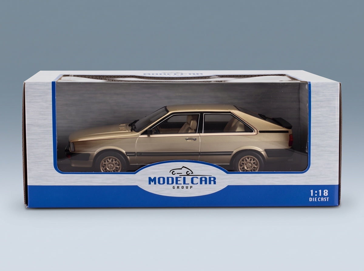 Audi Coupé GT 1983 Gold MCG 1:18 scale model - original packaging