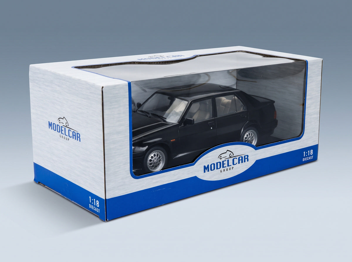 Alfa Romeo 75 Turbo Evoluzione 1987 Black MCG 1:18 scale model - original packaging