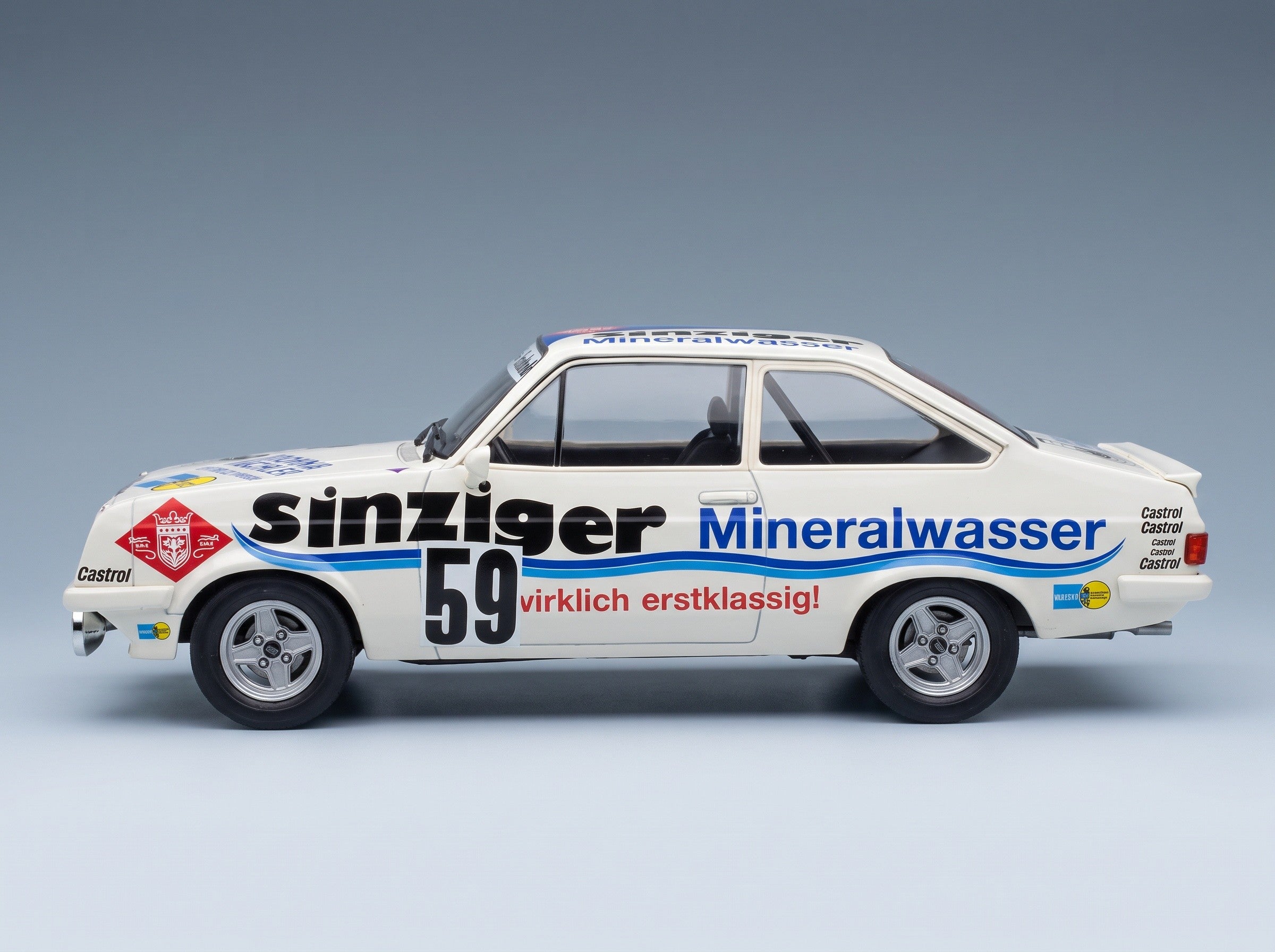 Ford Capri MkII RS 2000 Sinzinger Livery No. 59 Manthey Brohling Dahlen 24h Nürburgring 1982 MCG 1:18 scale model - side view