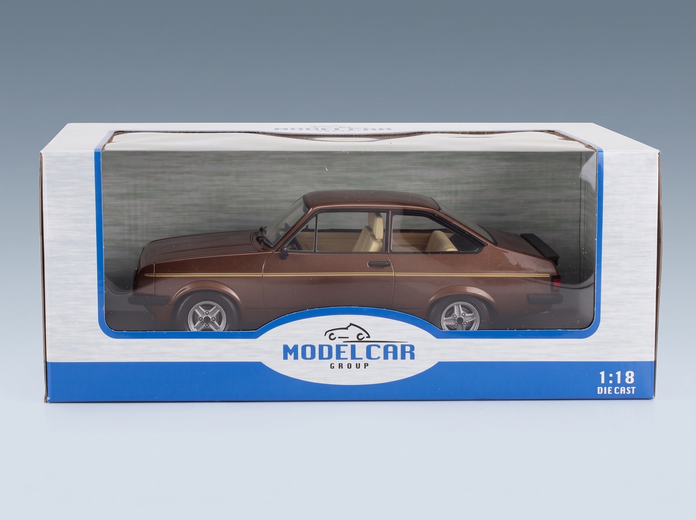 Ford Escort MkII RS 2000 1977 Brown Metallic MCG 1:18 scale model - original packaging