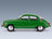 Saab 96 V4 1970 Dark Green MCG 1:18 scale model - side view