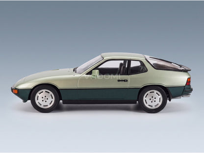 PORSCHE - 924 TURBO 1979 - DARK GREEN DARK GREY scale model - side view