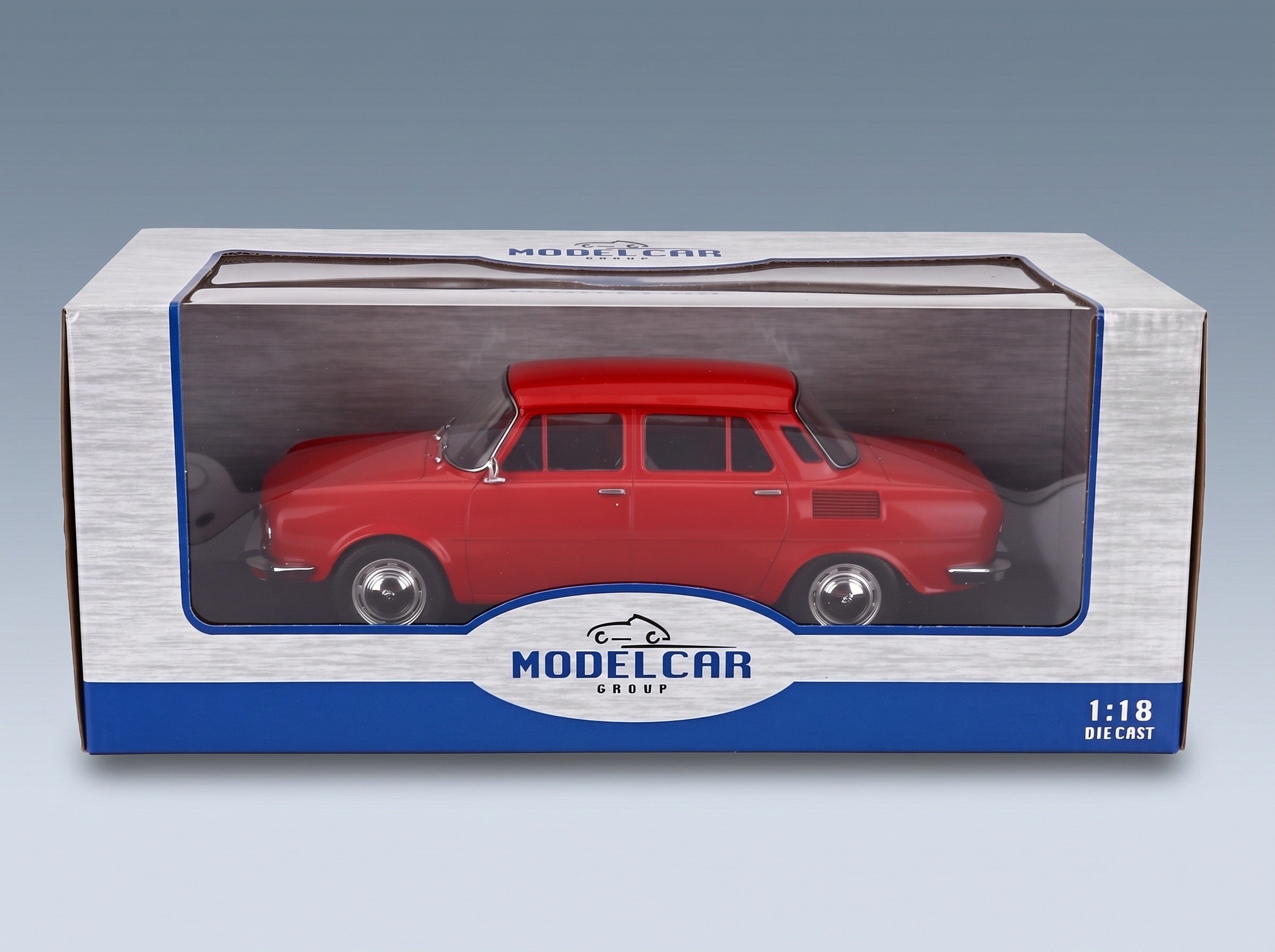 Skoda 100 L 1969 Red MCG 1:18 scale model - original packaging