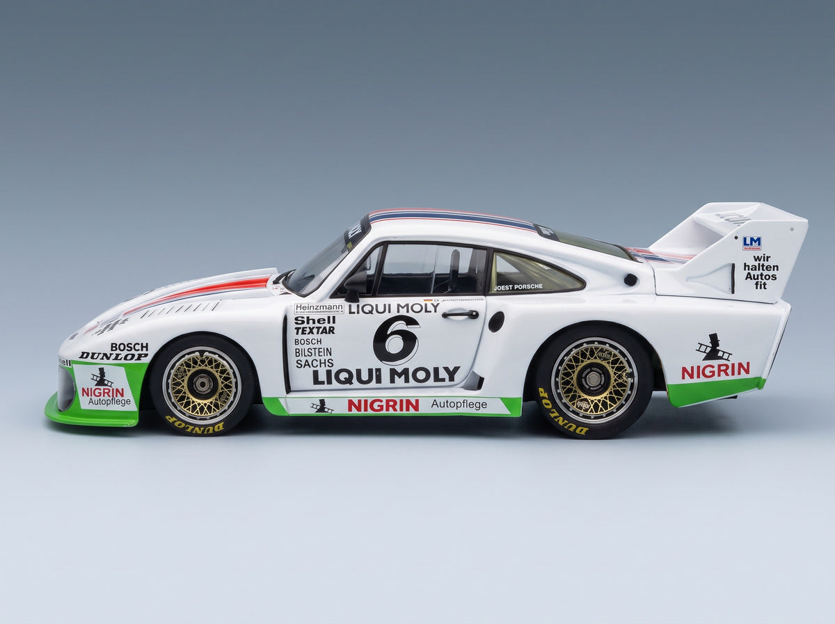 Porsche 935J Team Liqui Moly No. 6 R. Stommelen 3rd Spa Francorchamps DRM 1980 MCG 1:18 scale model - side view