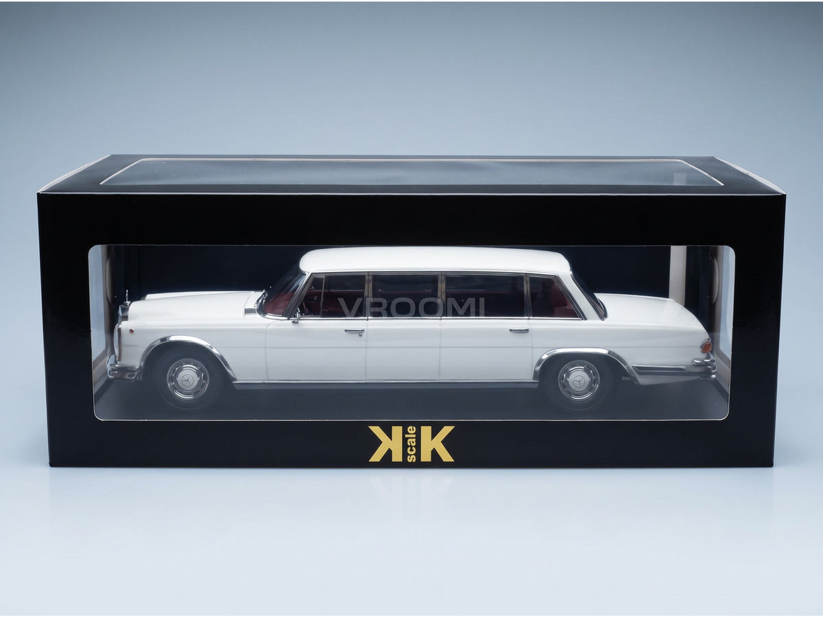 Mercedes-Benz S-Class 600 LWB Pullman W100 1964 White KK Scale 1:18 scale model - original packaging