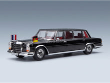 Mercedes-Benz S-Class 600 LWB Pullman W100 Willy Brandt Georges Pompidou 1964 Black KK Scale 1:18 scale model - front three-quarter view