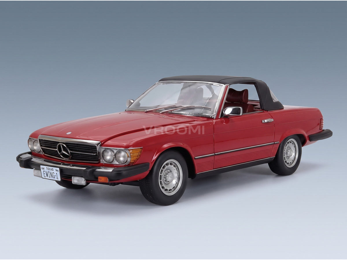Mercedes-Benz SL-Class 450SL (R107) Cabriolet USA Version 1979 Red KK Scale 1:12 scale model - front three-quarter view