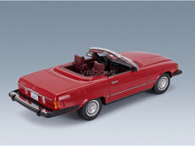 Mercedes-Benz SL-Class 450SL (R107) Cabriolet USA Version 1979 Red KK Scale 1:12 scale model - rear three-quarter view