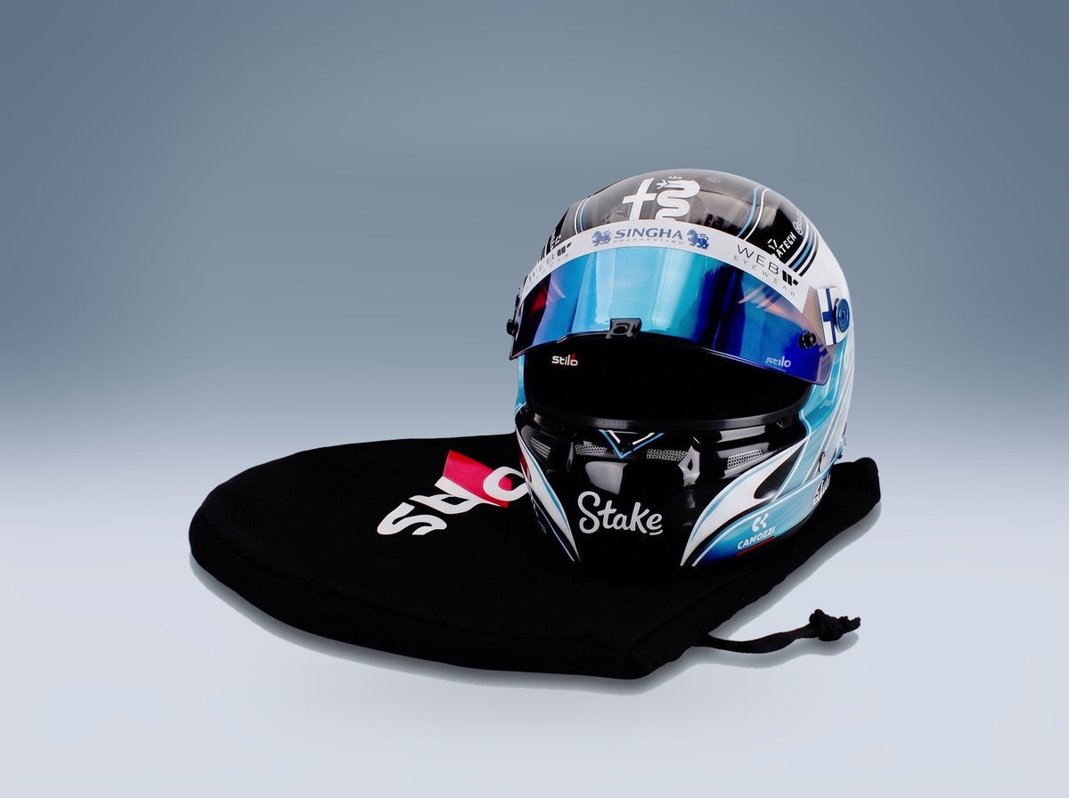 Stilo Helmet Valtteri Bottas Alfa Romeo Stake Kick No. 77 F1 2023 Season Mini Helmet 1:2 scale helmet - original packaging