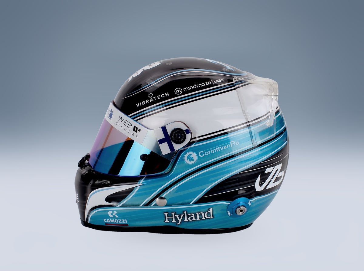 Stilo Helmet Valtteri Bottas Alfa Romeo Stake Kick No. 77 F1 2023 Season Mini Helmet 1:2 scale helmet - side view