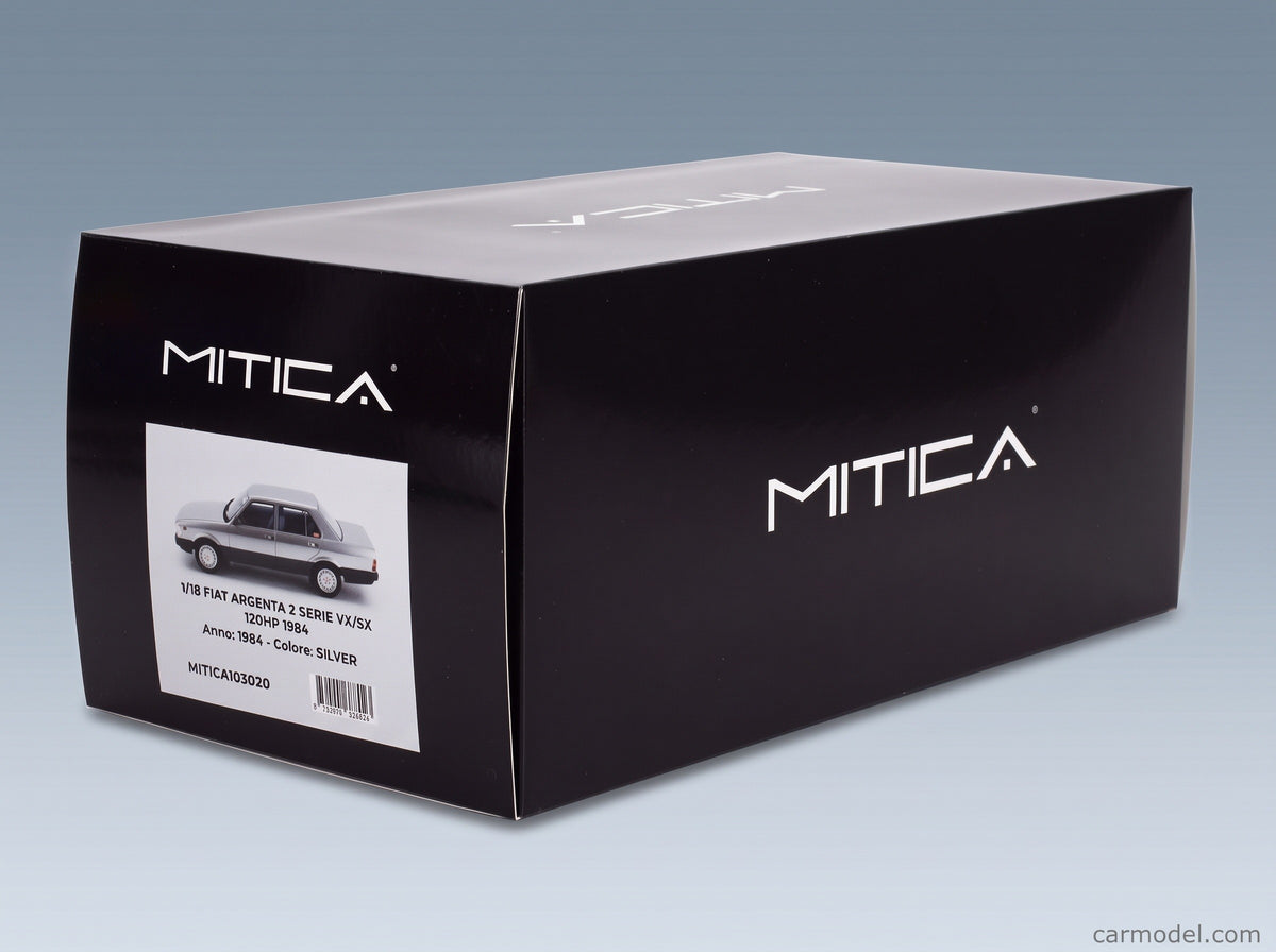 Fiat Argenta 2-Serie VX/SX 120HP 1984 Silver Mitica 1:18 scale model - original packaging