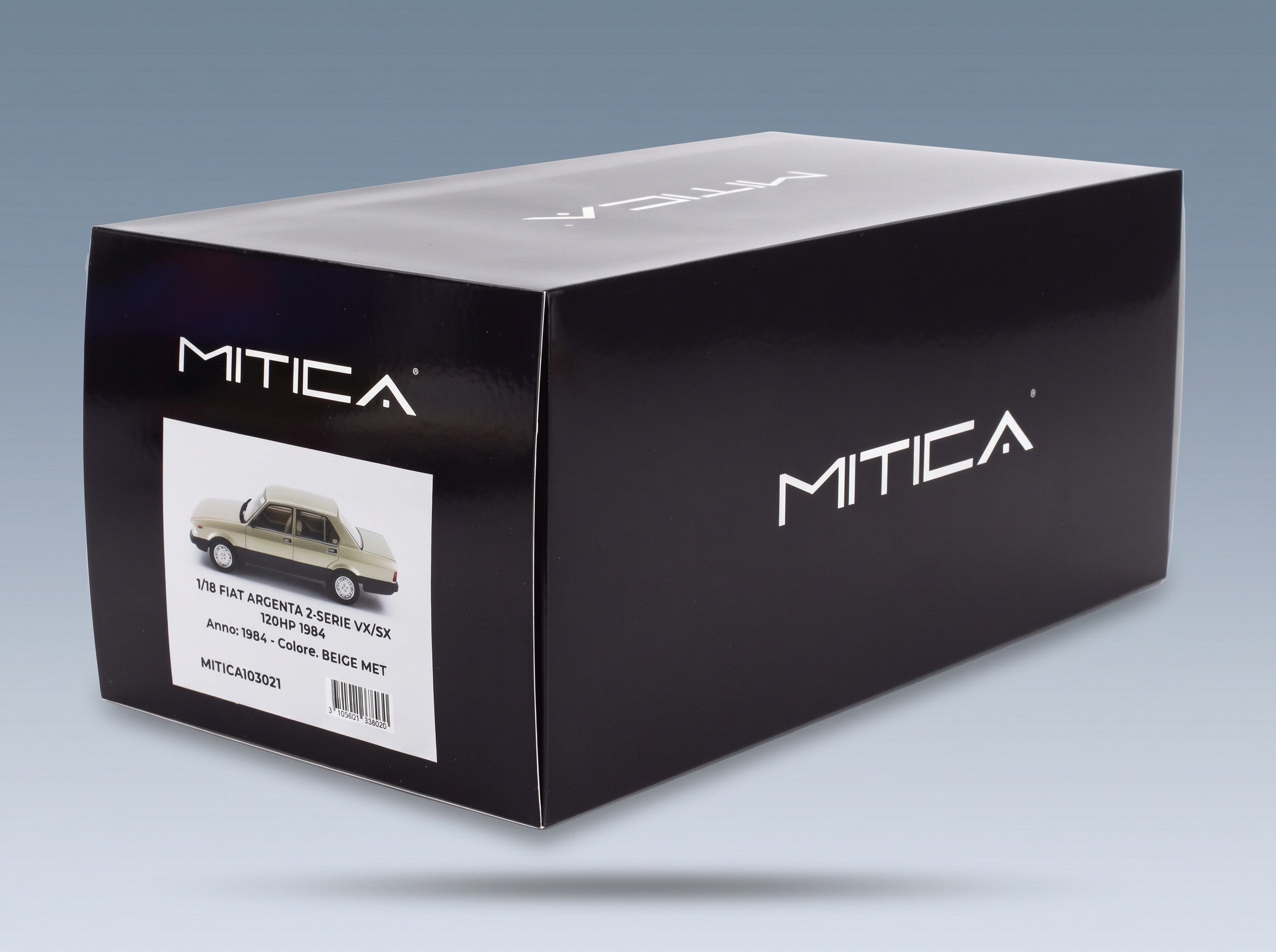 Fiat Argenta 2-Serie VX/SX 120HP 1984 Beige Metallic Mitica 1:18 scale model - original packaging