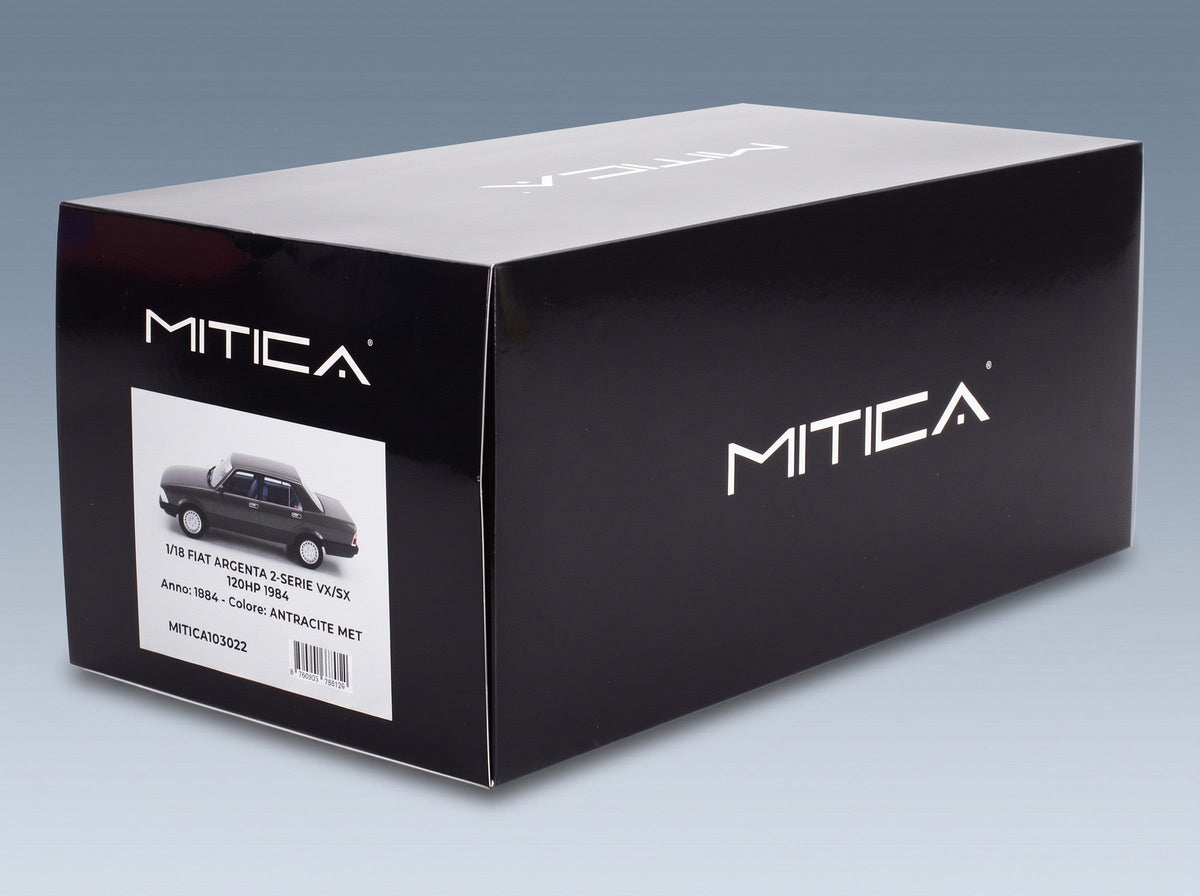 Fiat Argenta 2-Serie VX/SX 120HP 1984 Anthracite Metallic Mitica 1:18 scale model - original packaging