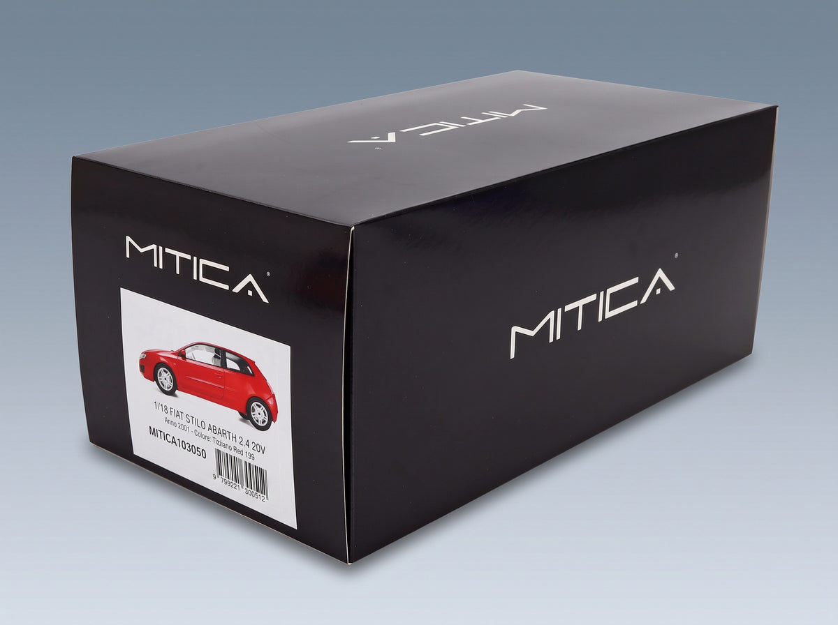 Fiat Stilo Abarth 2.4 20V 2001 Tiziano Red Mitica 1:18 scale model - original packaging