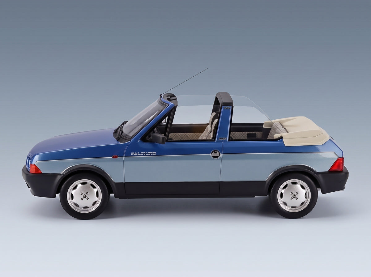 Fiat Ritmo Bertone Supercabrio 100S Palinuro 1986 Two-Tone Blue Metallic Mitica 1:18 scale model - side view