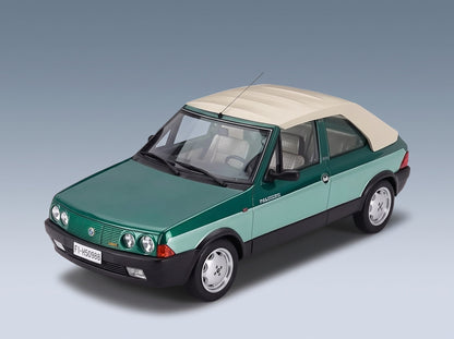 Fiat Ritmo Bertone Supercabrio 100S Palinuro 1986 Two-Tone Green Metallic Mitica 1:18 scale model - front three-quarter view