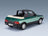 Fiat Ritmo Bertone Supercabrio 100S Palinuro 1986 Two-Tone Green Metallic Mitica 1:18 scale model - rear three-quarter view, top down