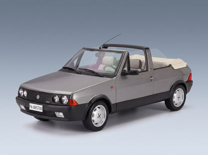 Fiat Ritmo Bertone Supercabrio 100S 1986 Grey Metallic Mitica 1:18 scale model - front three-quarter view, top down