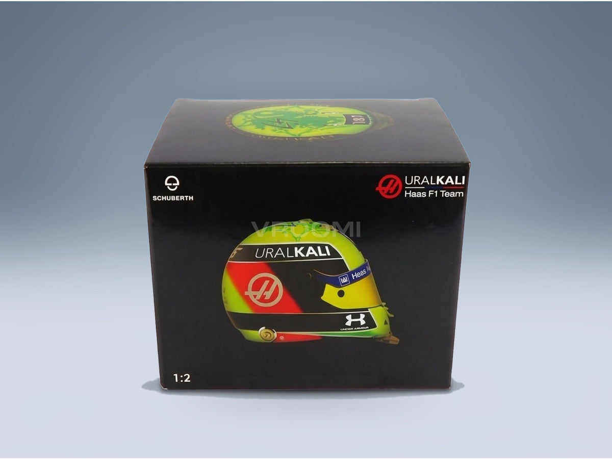 Schuberth Helmet VF-21 Haas Uralkali No. 47 Mick Schumacher Season 2021 Mini Helmet 1:2 scale helmet - original packaging