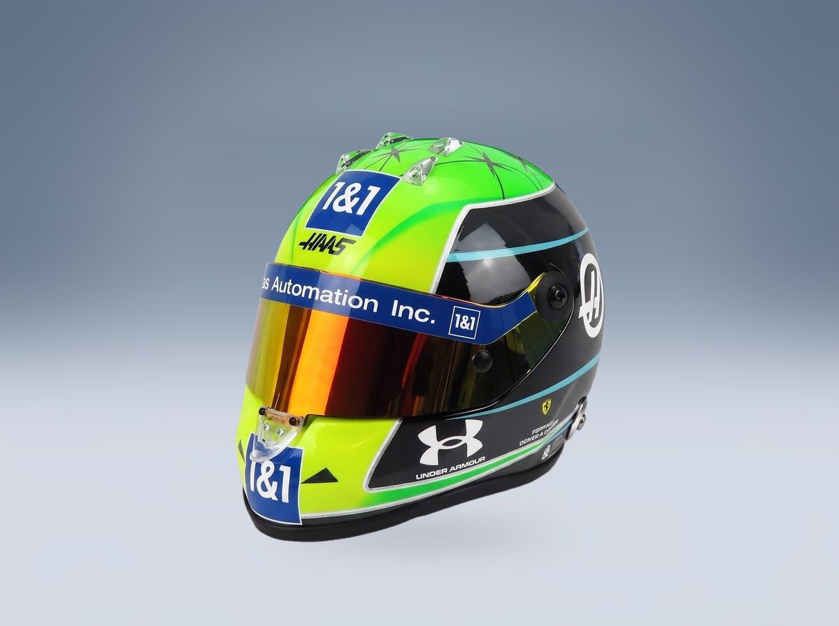 Schuberth Helmet VF-22 Haas F1 Team No. 47 Mick Schumacher Season 2022 Mini Helmet 1:2
