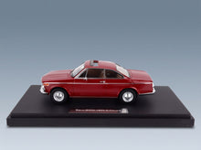 BMW 1602 Baur Coupé 1967 Red Matrix Scale Models 1:43 scale model - side view on display base