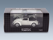 Volkswagen Beetle Kuip Coach Semiconvertible Open Police 1958 White Black Matrix Scale Models 1:43 scale model - original packaging
